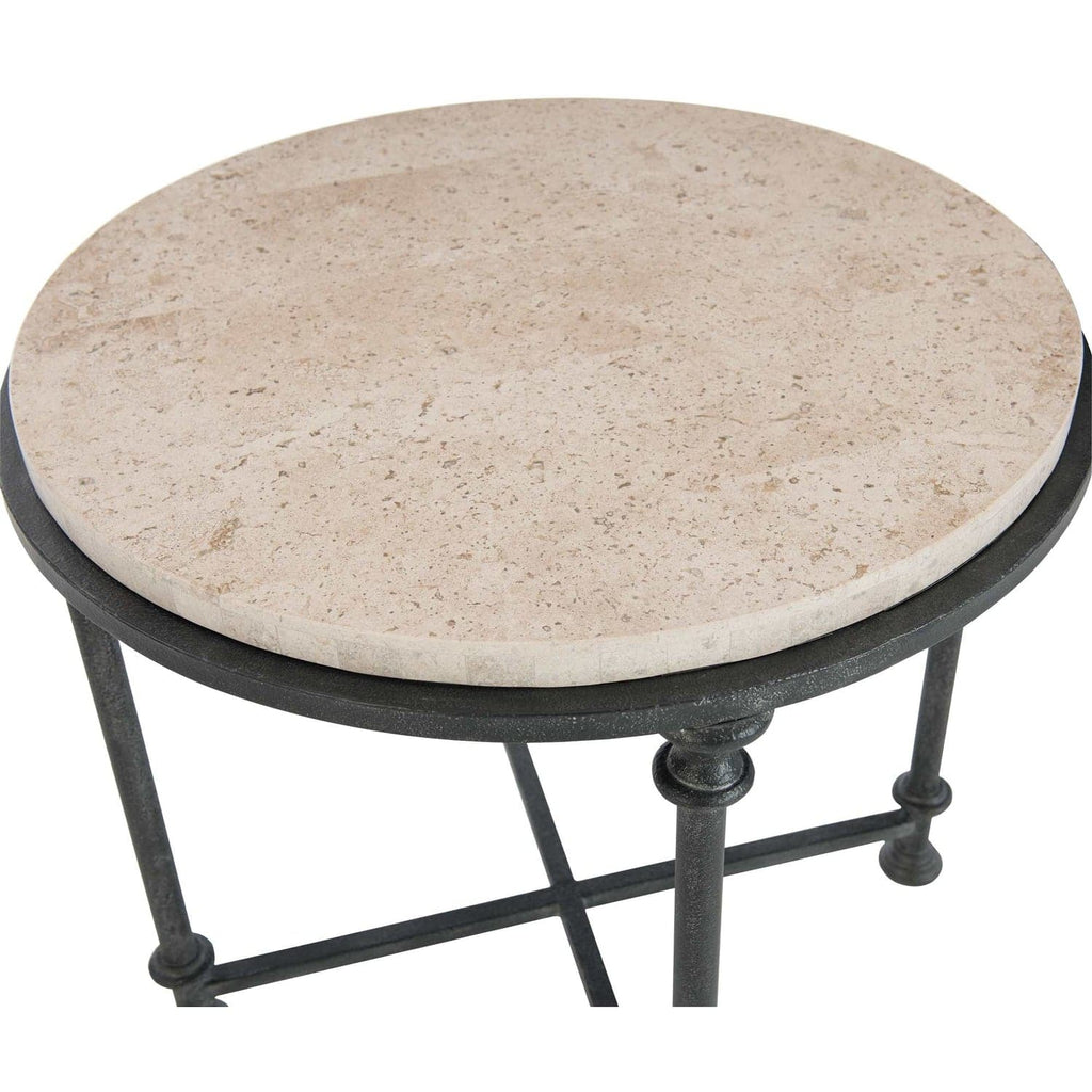 Galesbury Round Metal End Table-Bernhardt-BHDT-537122-Side Tables-1-France and Son