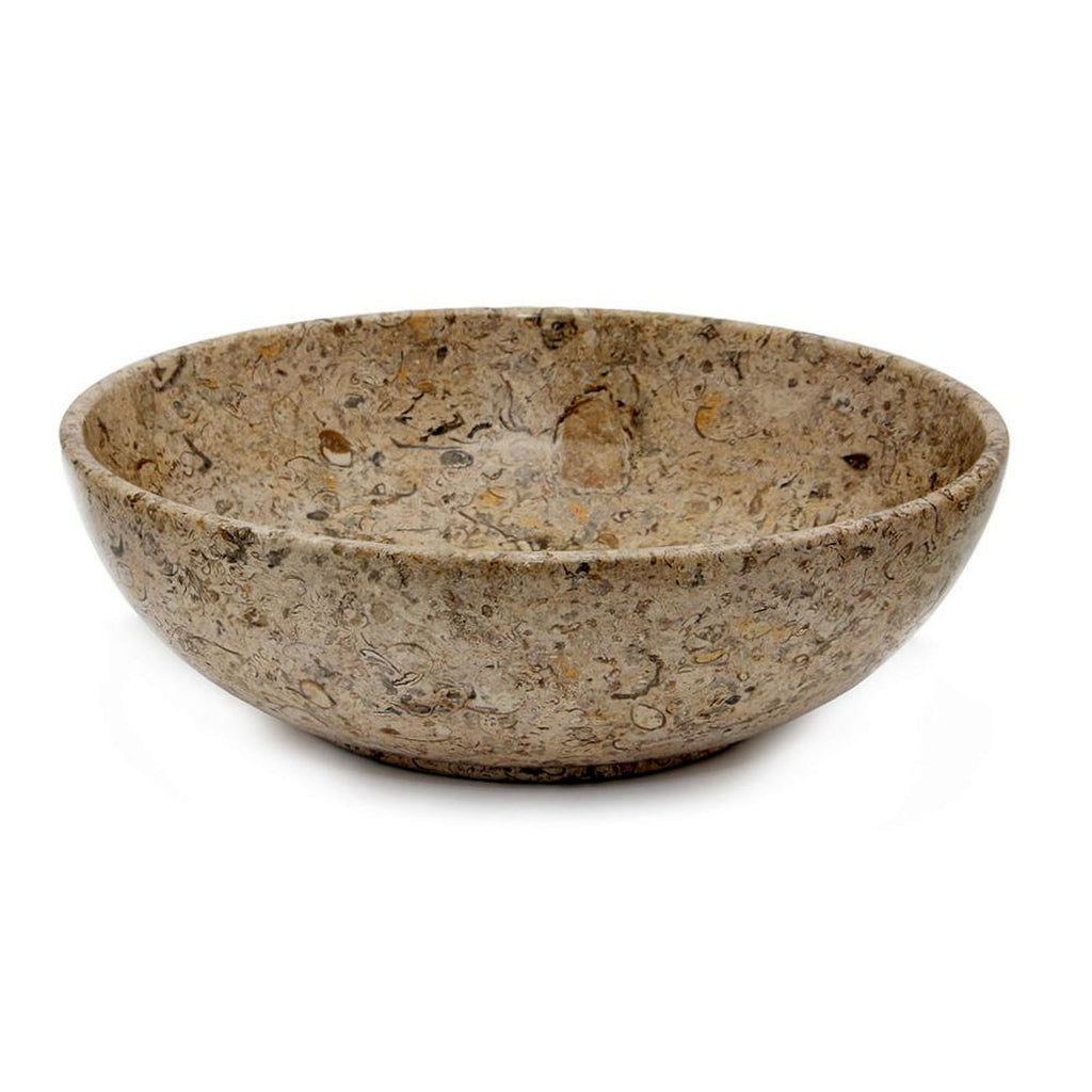 Flora Collection Mist Gray 16" Stone Bowl-FABLER-MC-BW20-FS-Bowls-1-France and Son