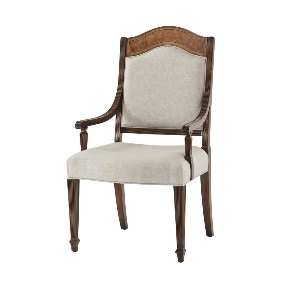 Sheratons Satinwood Armchair-Theodore Alexander-THEO-4105-045.1BFD-Dining Chairs-1-France and Son