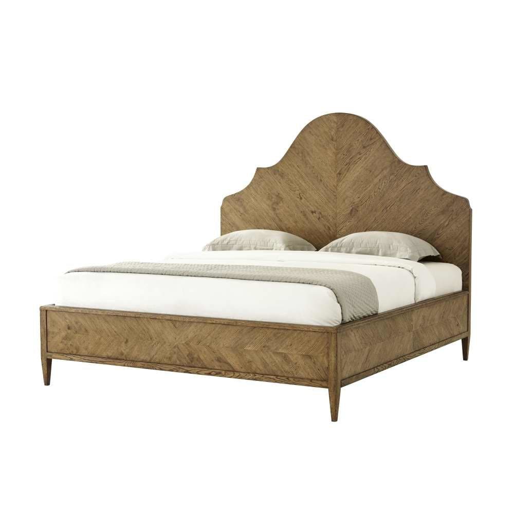 Nova Queen Bed-Theodore Alexander-THEO-TAS82023.C253-BedsLight Brown-1-France and Son