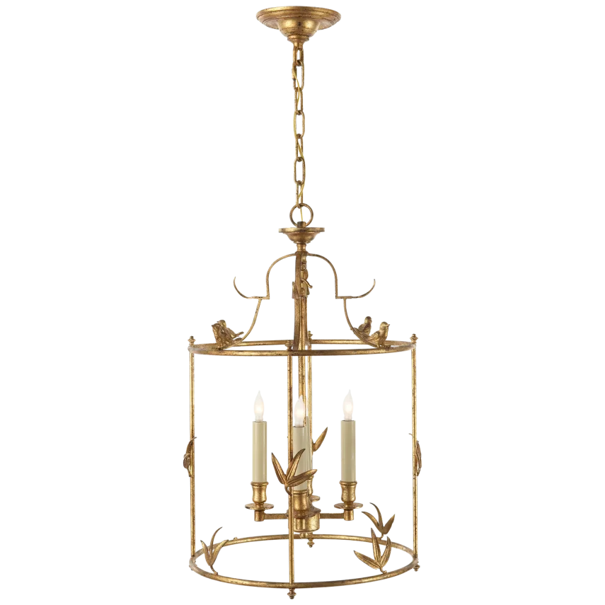 Diena Grande Classical Perching Bird Lantern-Visual Comfort-VISUAL-CHC 3108GI-PendantsGilded Iron-1-France and Son