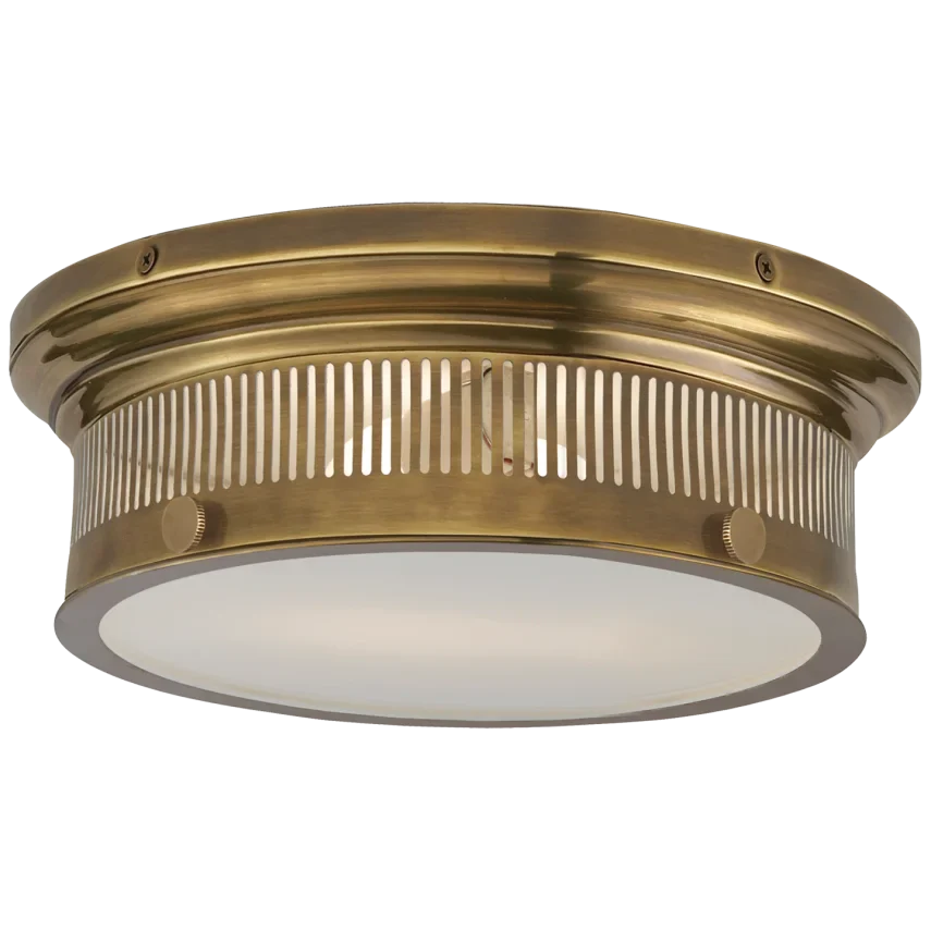 Alden Small Flush Mount-Visual Comfort-VISUAL-CHC 4391AB-WG-Flush MountsAntique-Burnished Brass-1-France and Son