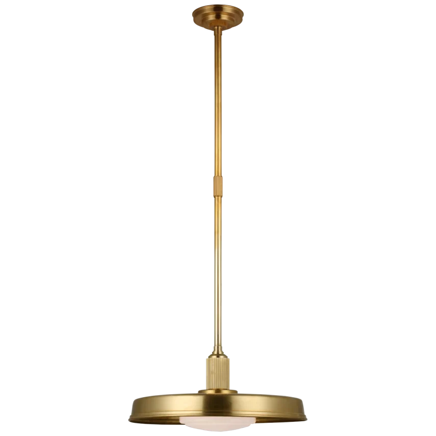Rodey 18" Factory Pendant-Visual Comfort-VISUAL-CHC 5301AB-WG-PendantsAntique-Burnished Brass-1-France and Son
