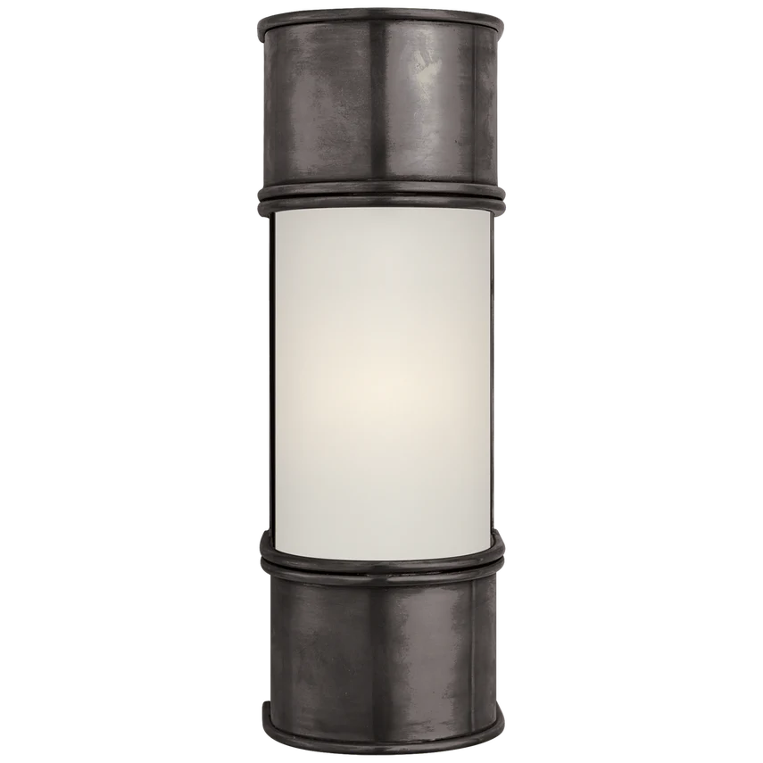 Ford 12" Bath Sconce-Visual Comfort-VISUAL-CHD 1551AB-FG-Bathroom VanityAntique-Burnished Brass-Frosted Glass-1-France and Son