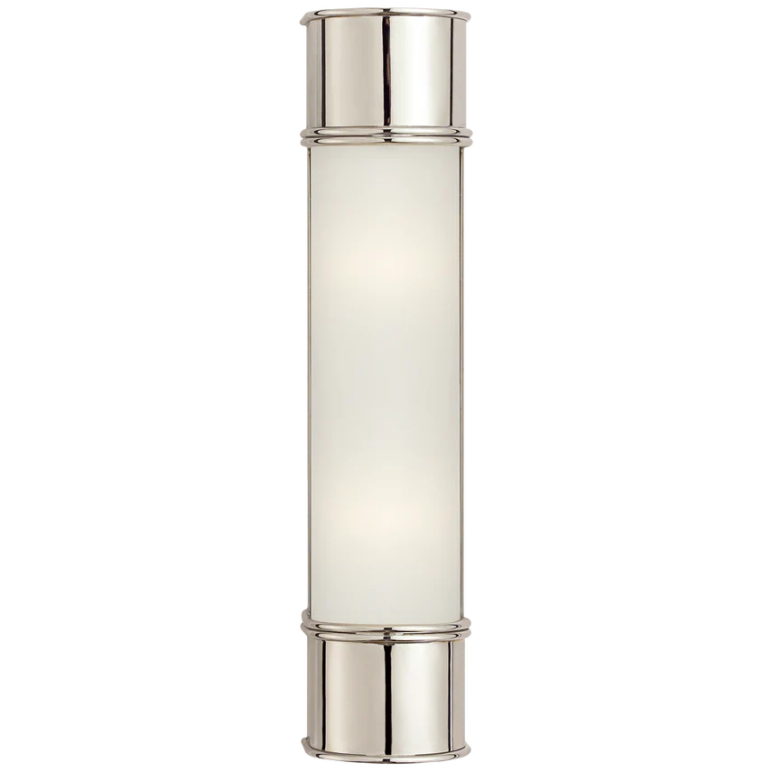 Ford 18" Bath Sconce-Visual Comfort-VISUAL-CHD 1552AB-FG-Bathroom LightingAntique-Burnished Brass-Frosted Glass-1-France and Son
