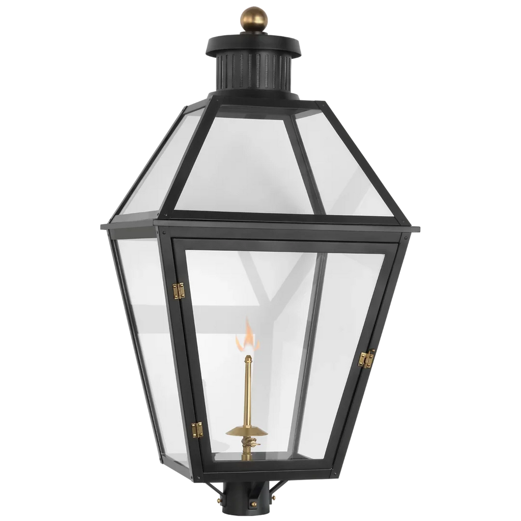 Starla Gas Post Light-Visual Comfort-VISUAL-CHO 7450SC-CG-Outdoor Post LanternsSoft Copper/Clear Glass-1-France and Son