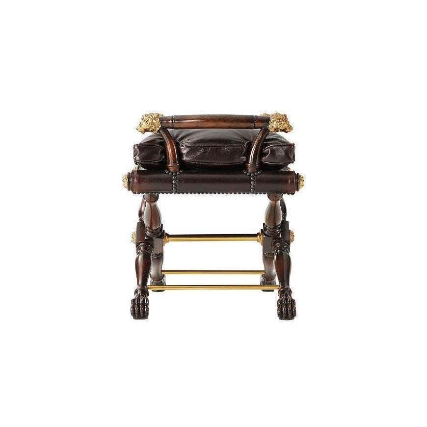 The Director's Stool-Theodore Alexander-THEO-4400-180DC-Stools & Ottomans-1-France and Son