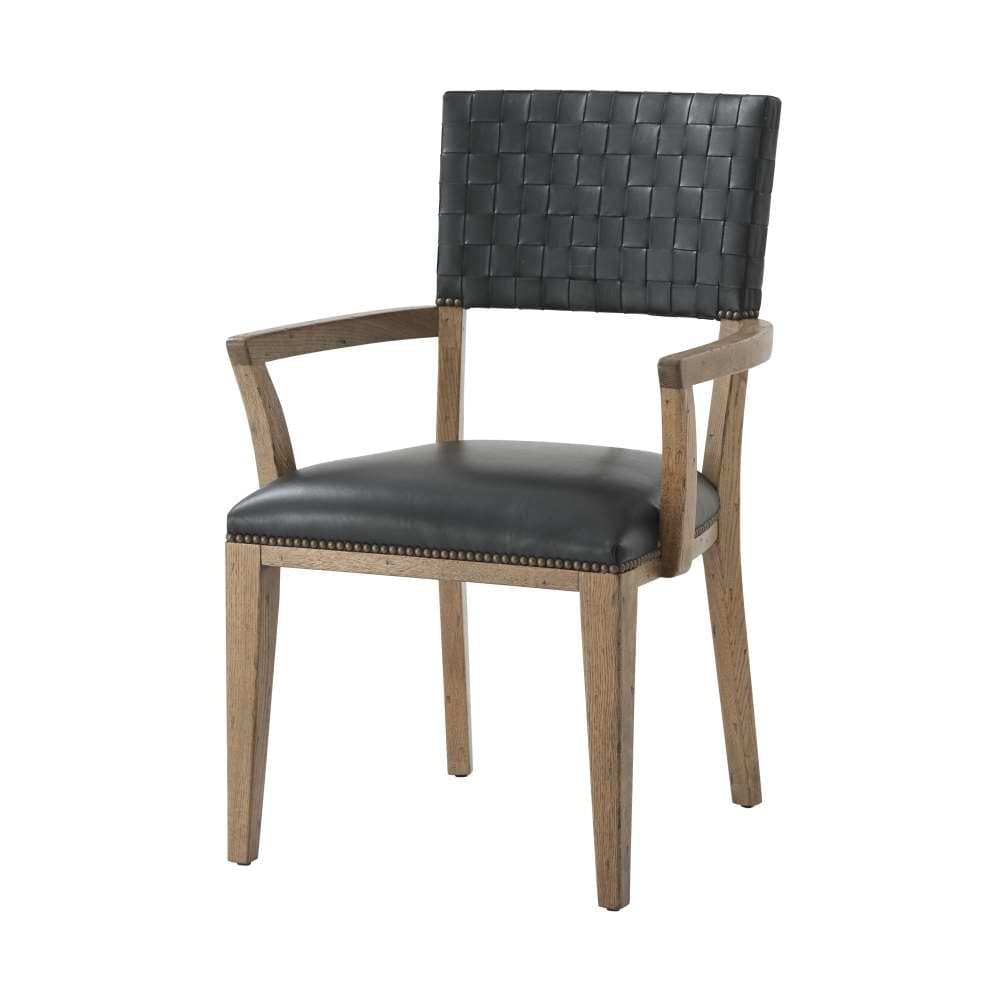 Millington Dining Arm Chair-Theodore Alexander-THEO-CB41025.2BFC-Dining Chairs-1-France and Son