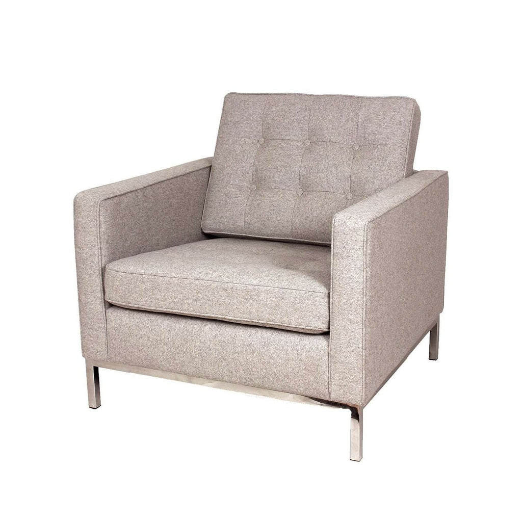 Florence Tufted Armchair - Wheat Wool-France & Son-FB2807WHEAT-Lounge Chairs-1-France and Son