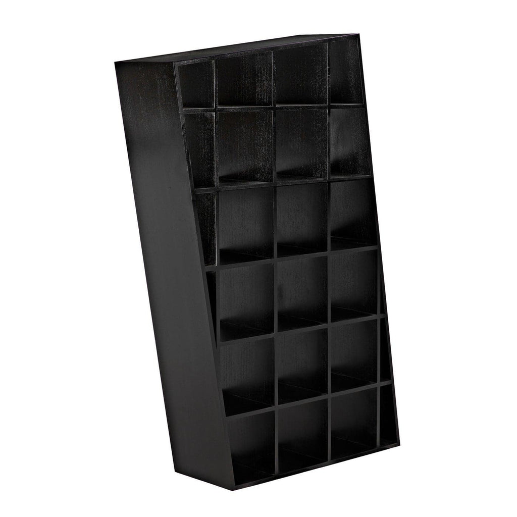 Barsum Bookcase-Noir-NOIR-GBCS256HB-Bookcases & Cabinets-1-France and Son