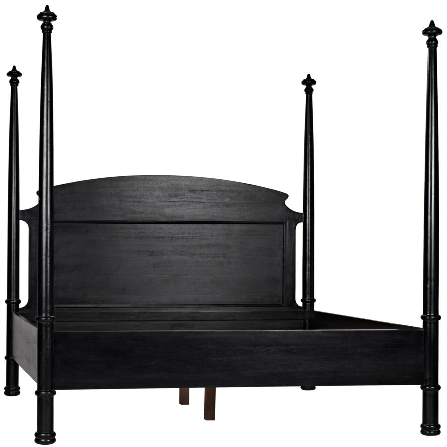 New Douglas Bed-Noir-NOIR-GBED116EKHB-NEW-BedsKing-Hand Rubbed Black-1-France and Son