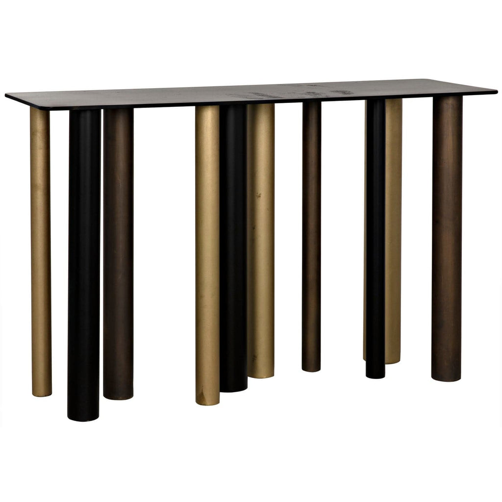 Tessio Console - Steel-Noir-NOIR-GCON366-Console Tables-1-France and Son