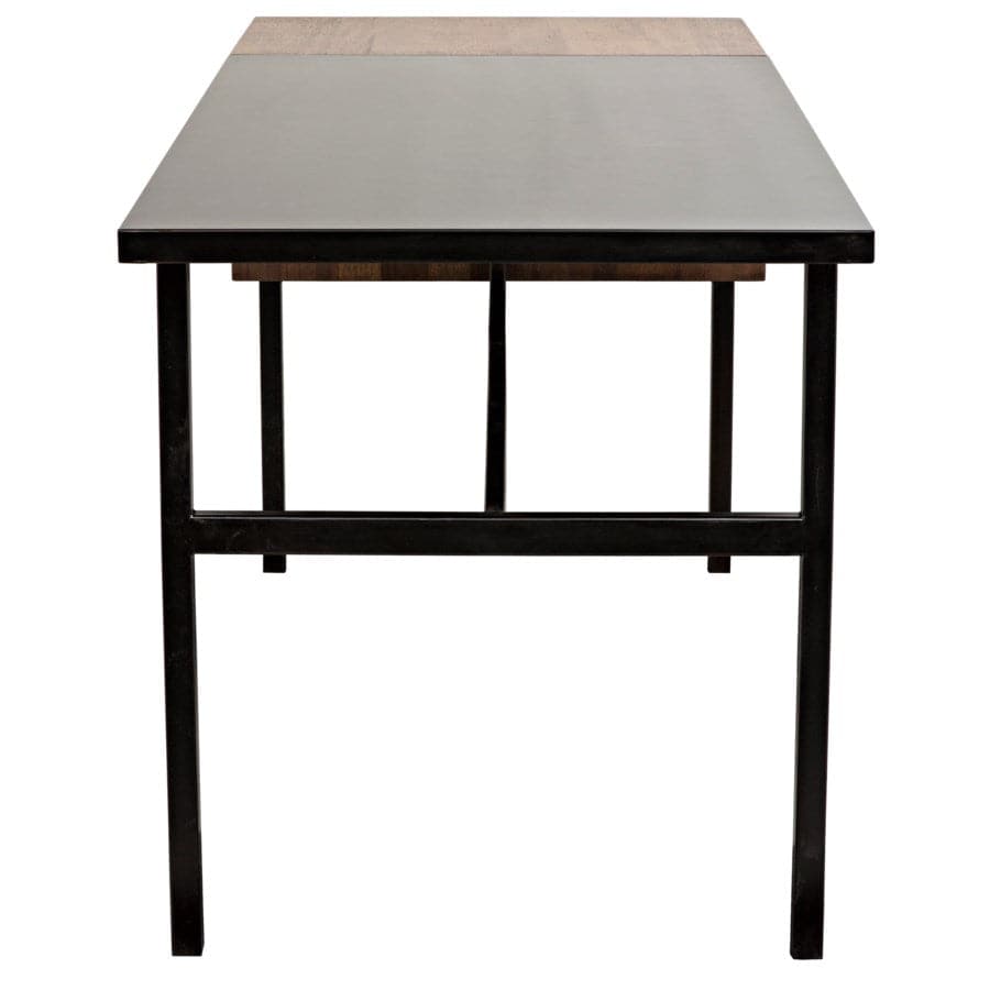 Algeron Desk with Black Metal-Noir-NOIR-GDES144MTB-Desks-1-France and Son
