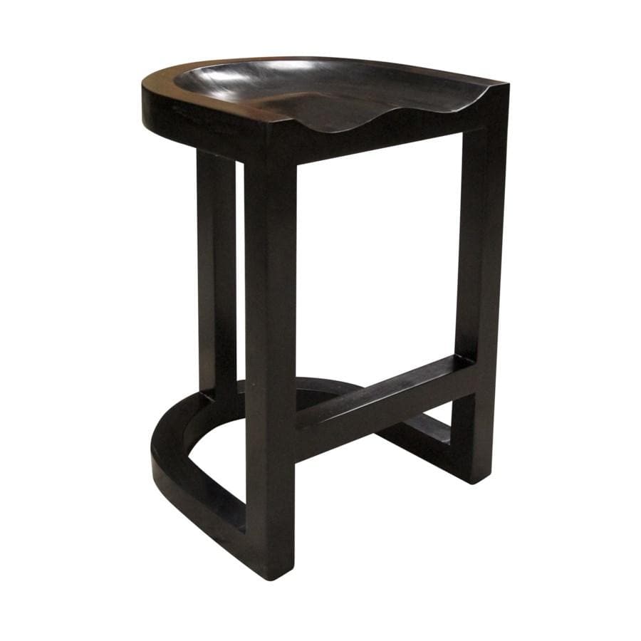 Saddle Counter Stool-Noir-NOIR-GSTOOL111HBS-Bar Stools-1-France and Son