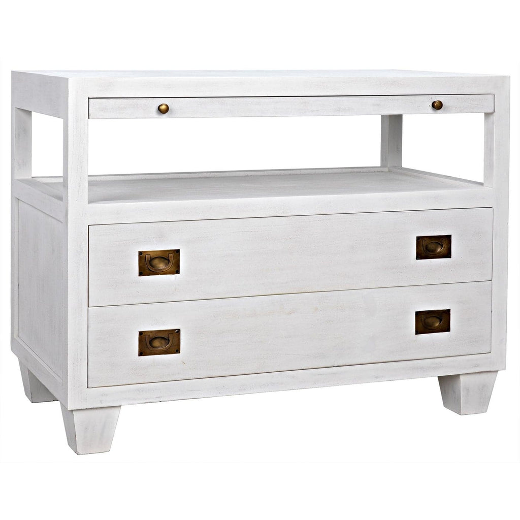 2-Drawer Side Table with Sliding Tray-Noir-NOIR-GTAB243WH-Nightstands-2-France and Son