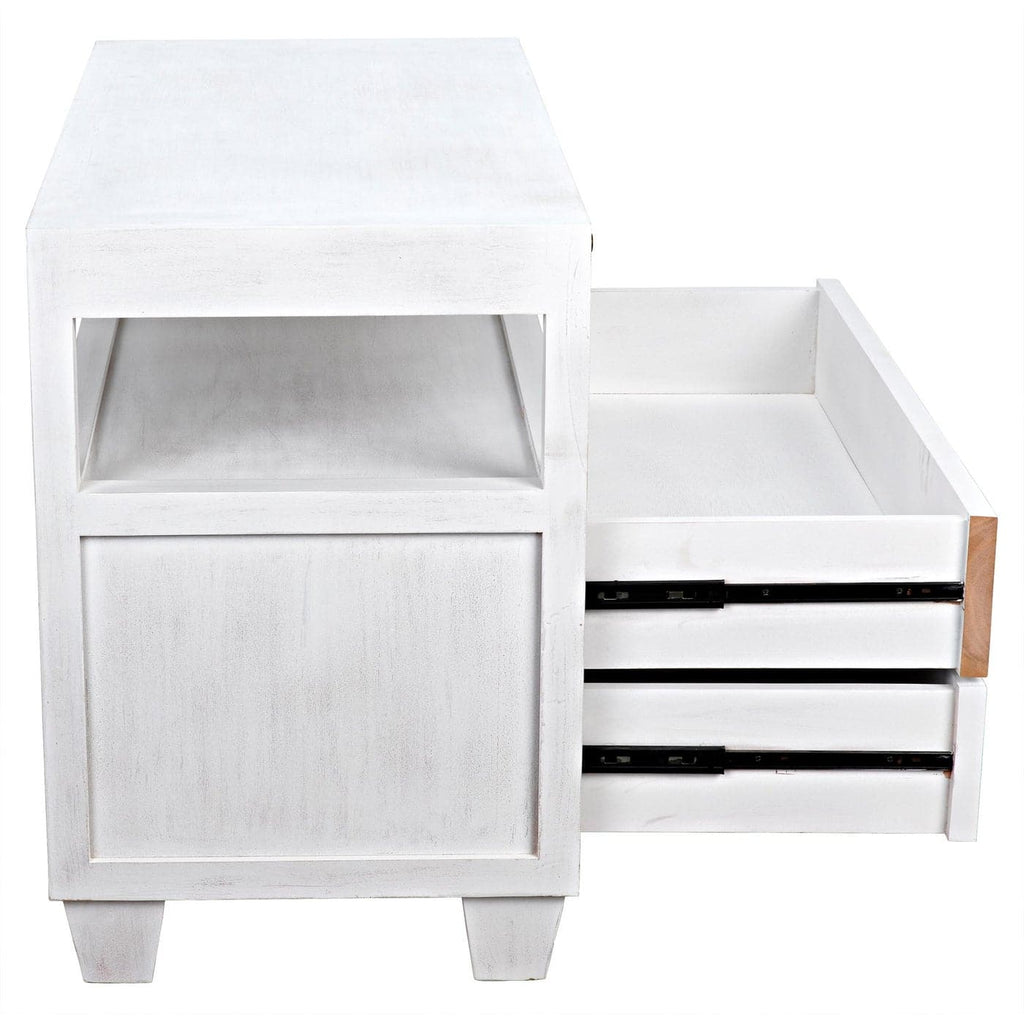 2-Drawer Side Table with Sliding Tray-Noir-NOIR-GTAB243WH-Nightstands-2-France and Son