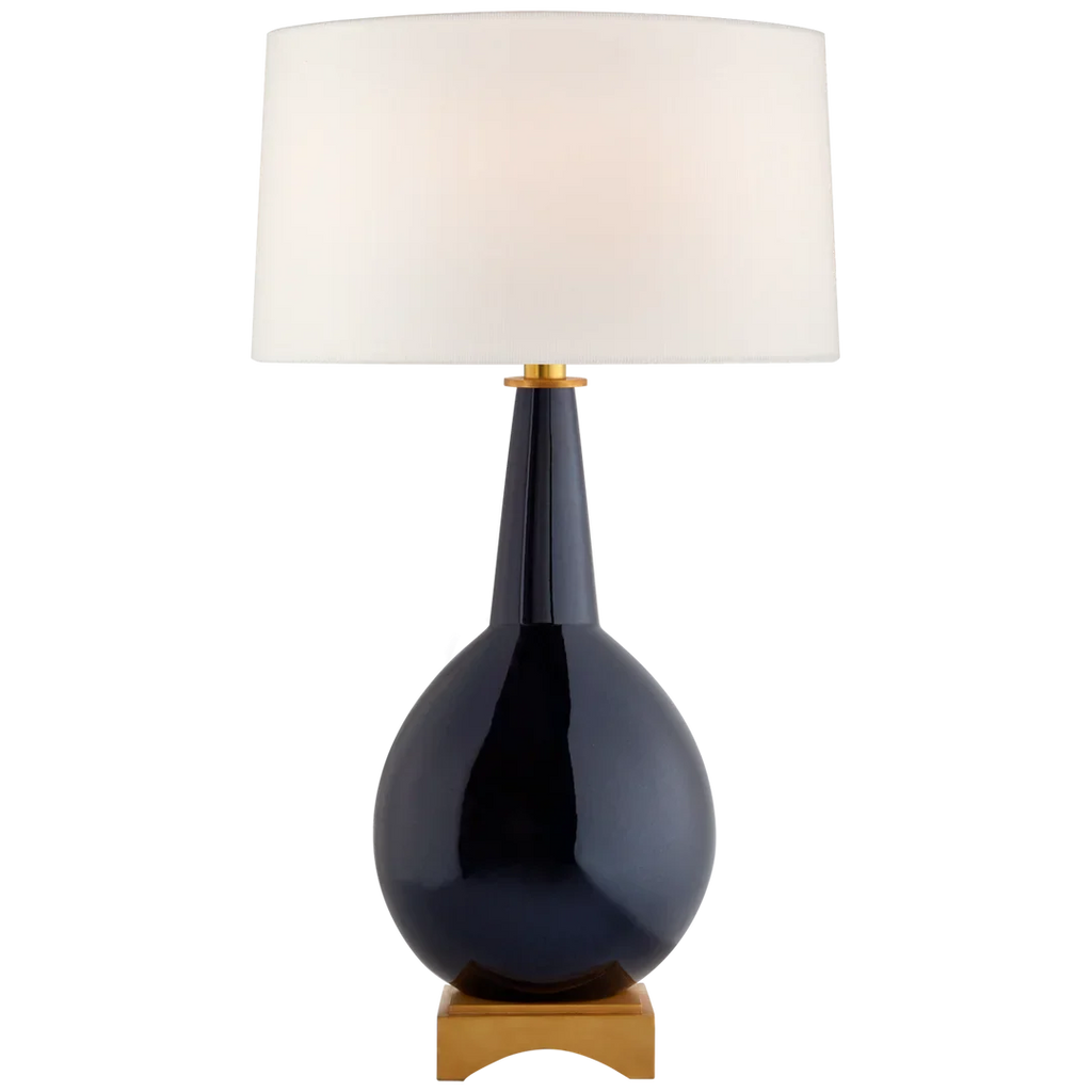 Anthony Large Table Lamp-Visual Comfort-VISUAL-JN 3605IVO-L-Table LampsIvory-Linen Shade-1-France and Son