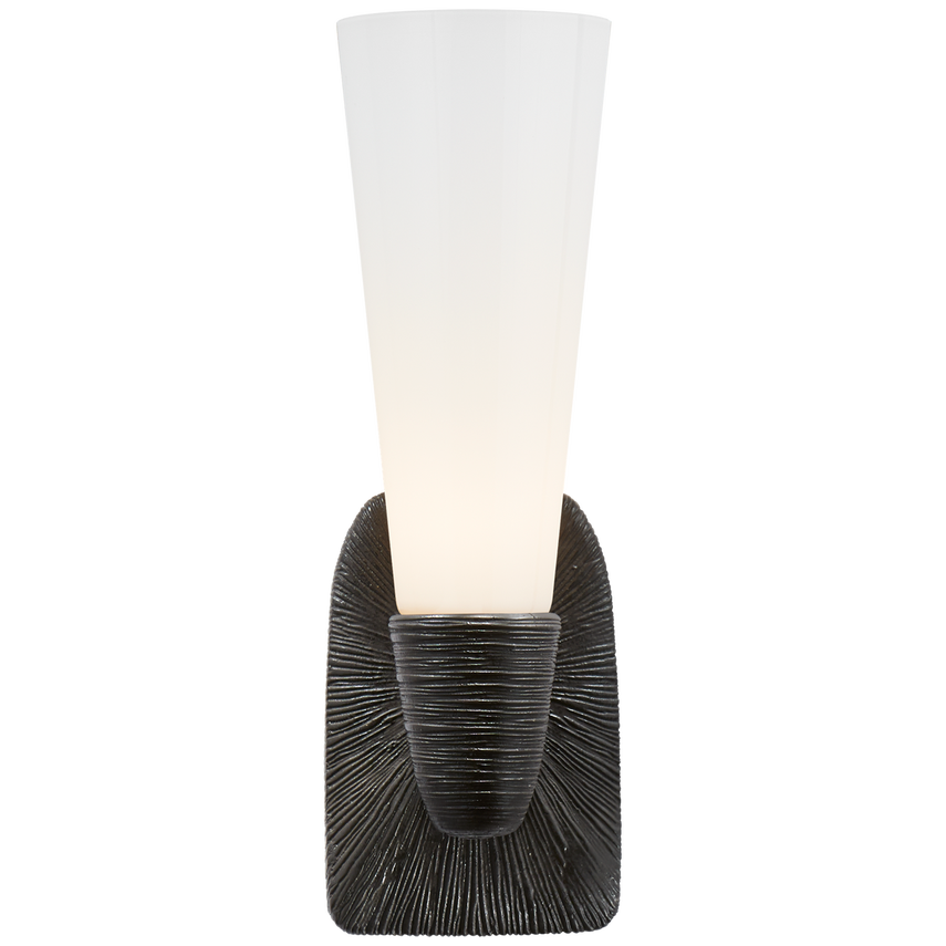 Undine Small Single Bath Sconce-Visual Comfort-VISUAL-KW 2043AI-WG-Bathroom LightingAged Iron-1-France and Son