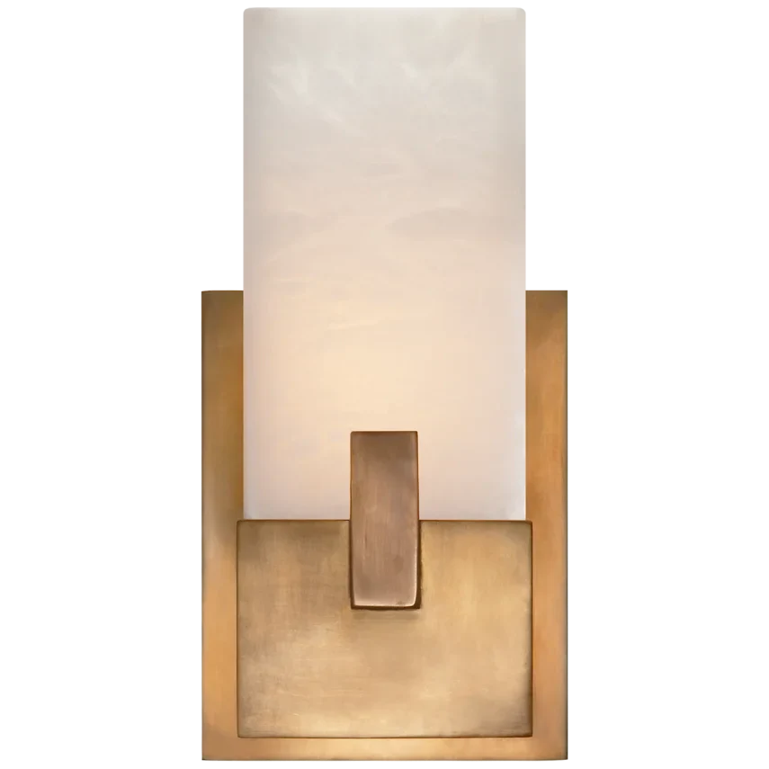 Covet Short Clip Bath Sconce-Visual Comfort-VISUAL-KW 2113AB-ALB-3-Wall LightingPolished Nickel-1-France and Son