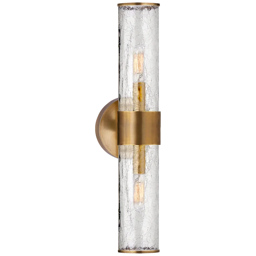 Liam Medium Sconce-Visual Comfort-VISUAL-KW 2118PN-CG-Bathroom LightingPolished Nickel-Clear Glass-1-France and Son