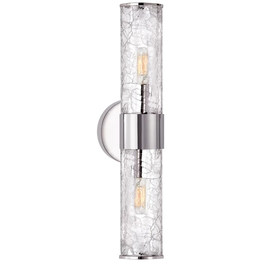 Liam Medium Sconce-Visual Comfort-VISUAL-KW 2118PN-CG-Bathroom LightingPolished Nickel-Clear Glass-1-France and Son