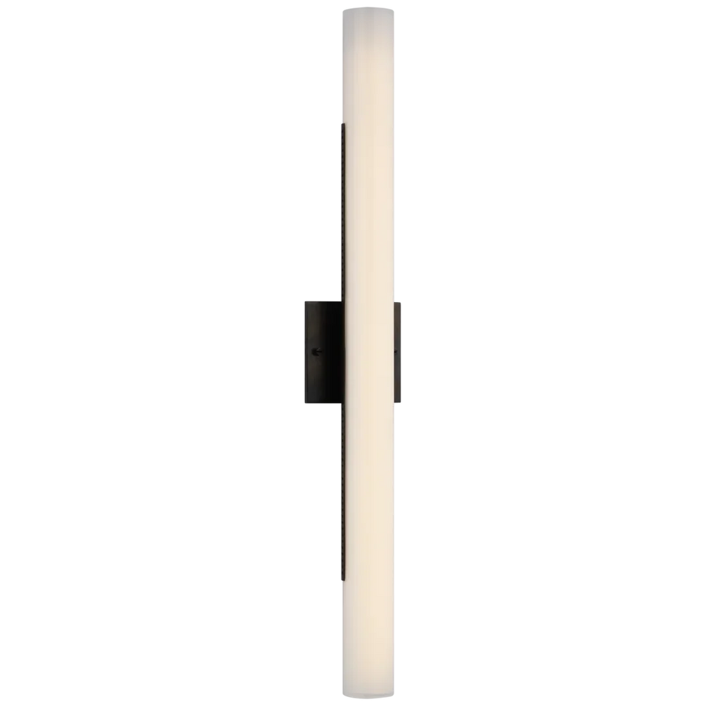 Precise 28" Bath Light-Visual Comfort-VISUAL-KW 2224AB-WG-Bathroom VanityAntique-Burnished Brass-White Glass-1-France and Son