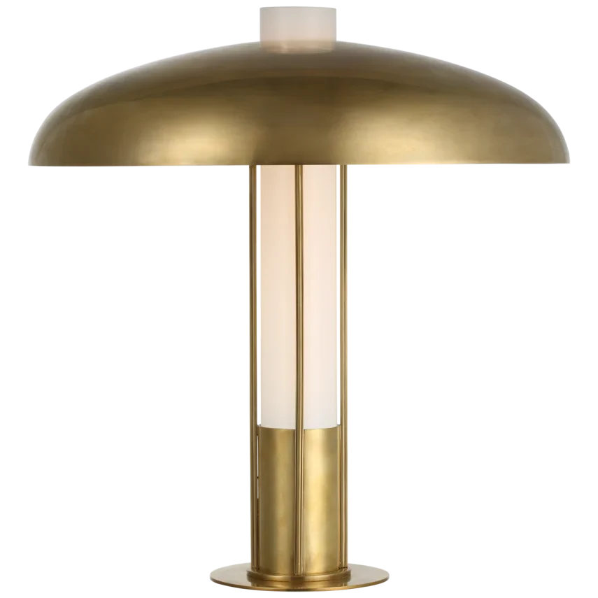 Tronsy Medium Table Lamp-Visual Comfort-VISUAL-KW 3420AB-AB-Table LampsAntique-Burnished Brass with Antique-Burnished Brass Shade-1-France and Son