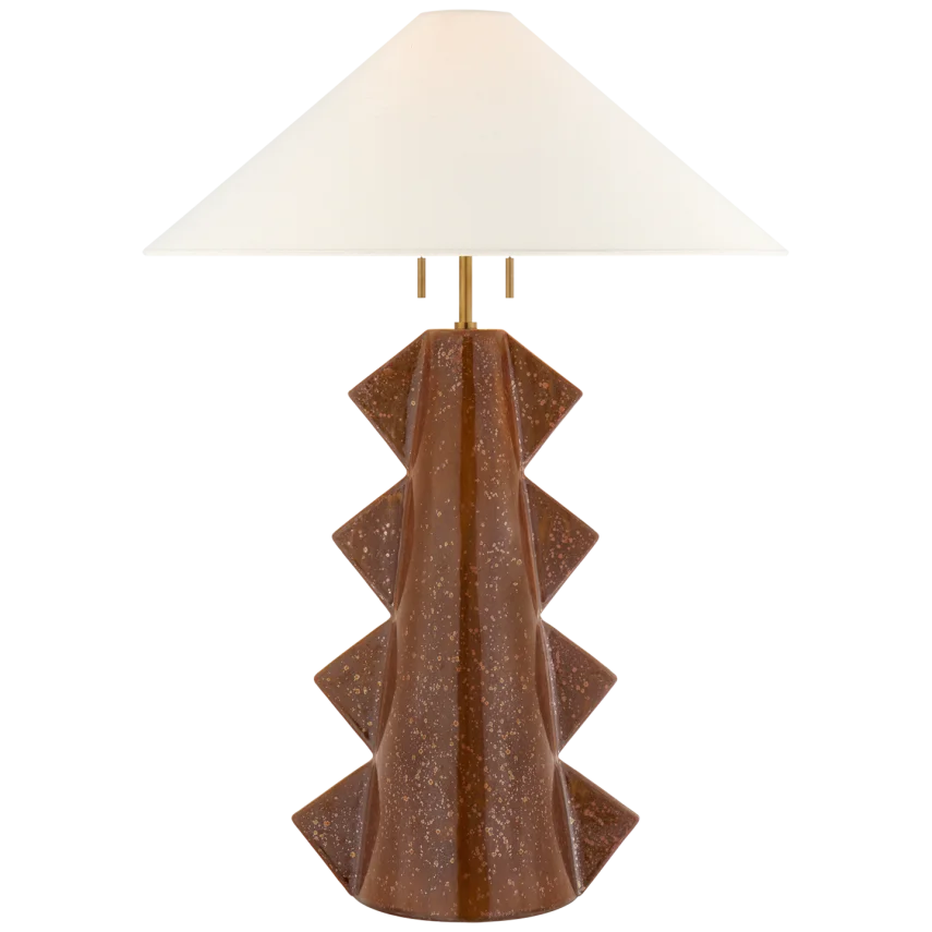 Senja Large Table Lamp-Visual Comfort-VISUAL-KW 3681ACO-L-Table LampsAutumn Copper-1-France and Son