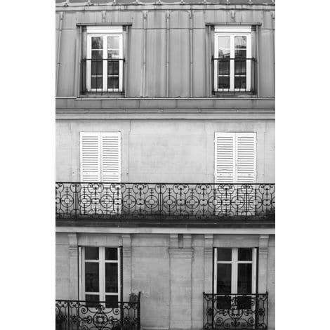 Shuttered Home Paris (framed)-Wendover-WEND-LA4157-Wall Art-1-France and Son