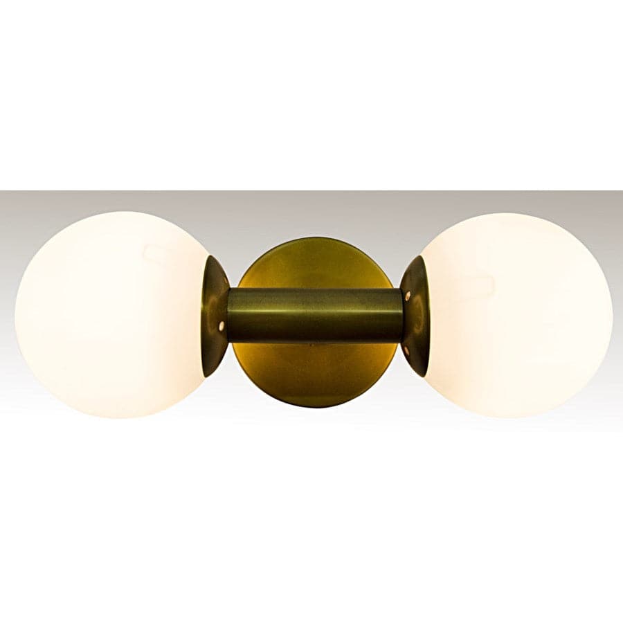 Antiope Sconce, Antique Brass, Metal and Glass-Noir-NOIR-LAMP548MB-Wall Lighting-1-France and Son