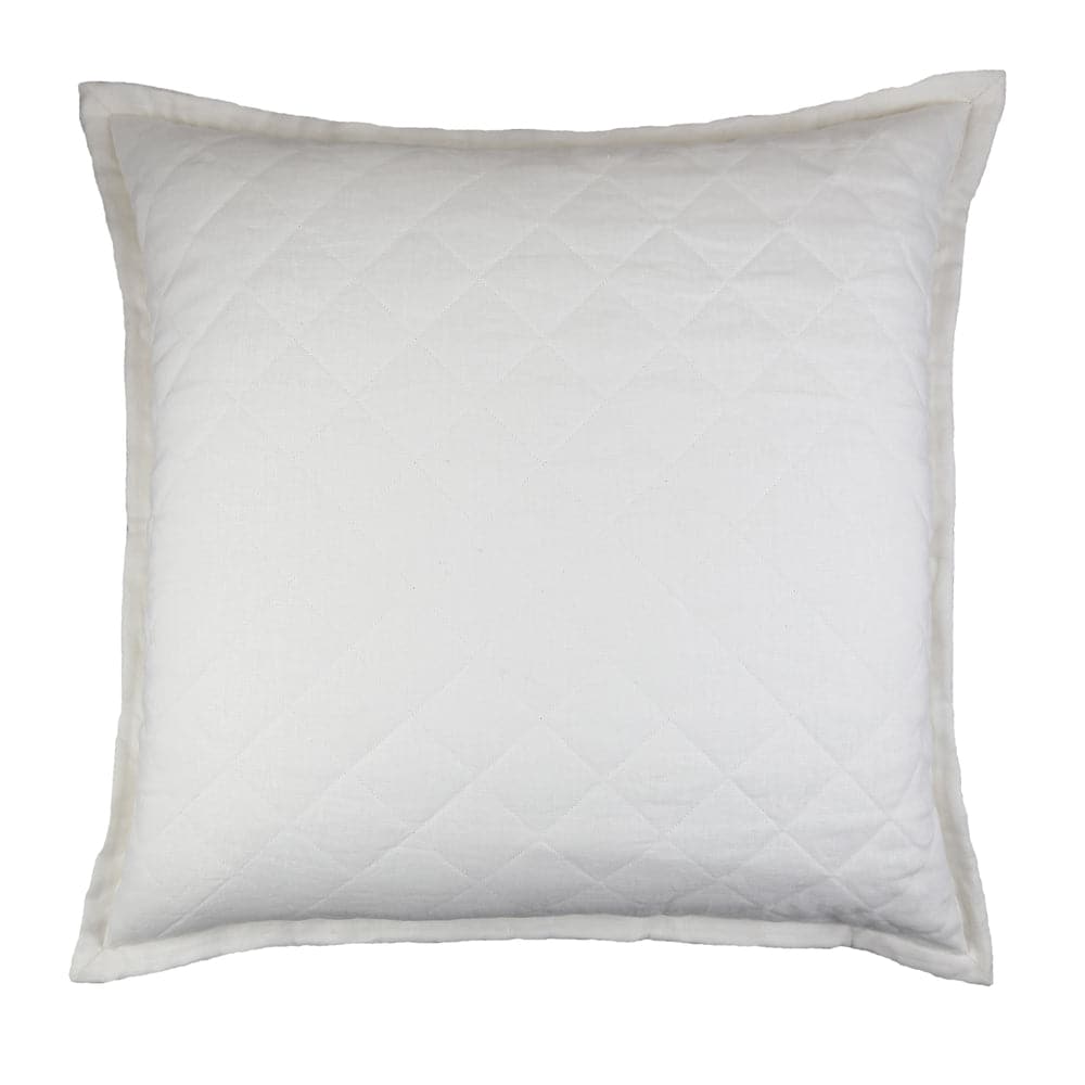 Linen Quilted Pillow-Ann Gish-ANNGISH-PWLQ3030-ALW-Pillows-1-France and Son