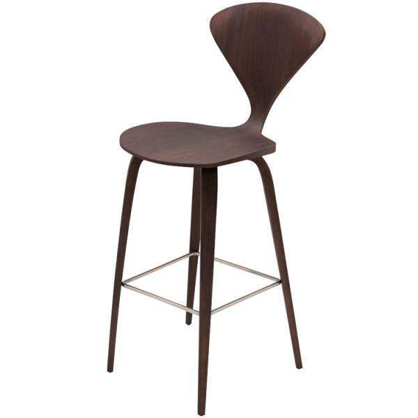 Satine Bar Stool-Nuevo-NUEVO-HGEM354-Bar StoolsWalnut & Silver footrest-1-France and Son