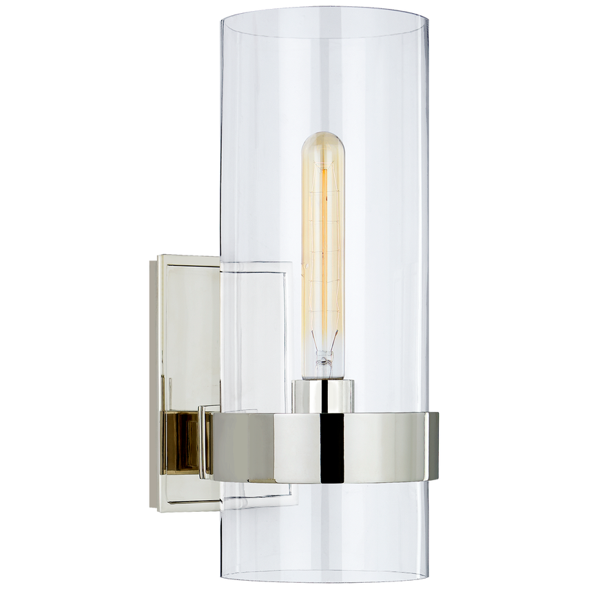 Pregone Small Sconce-Visual Comfort-VISUAL-S 2166BZ-CG-Wall ArtBronze/Clear Glass-1-France and Son