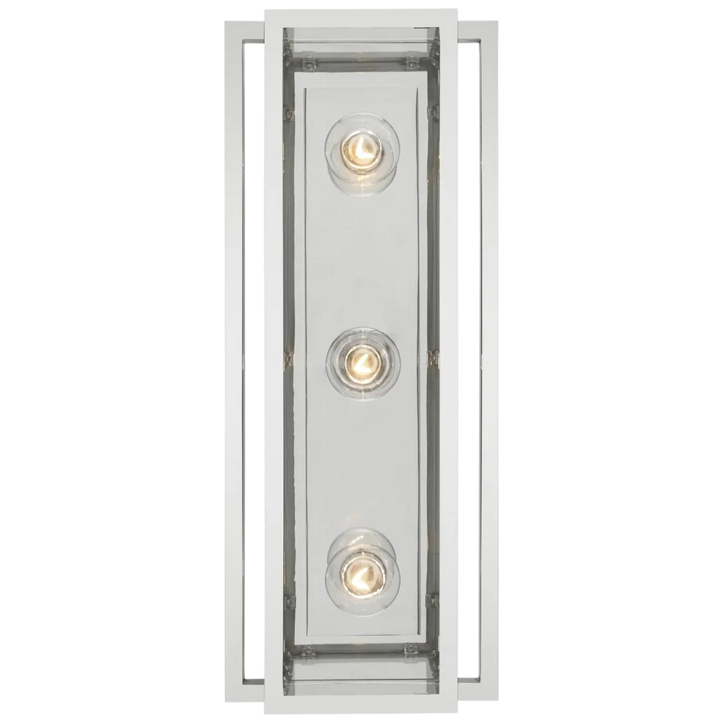 Halley 18" Vanity Light-Visual Comfort-VISUAL-S 2202BZ/HAB-CG-Bathroom LightingBronze and Hand-Rubbed Antique Brass-Clear Glass-1-France and Son