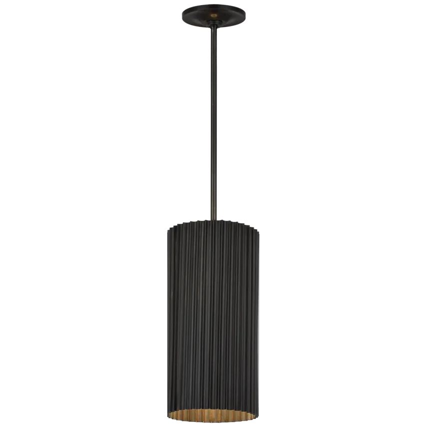 Rovers Small Fluted Pendant-Visual Comfort-VISUAL-S 5115BZ-PendantsBronze-1-France and Son