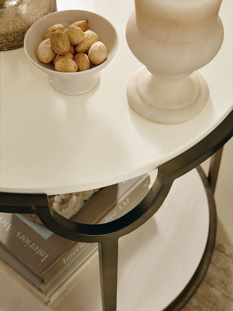 Morello Round Metal End Table-Bernhardt-BHDT-469123-Side Tables-1-France and Son