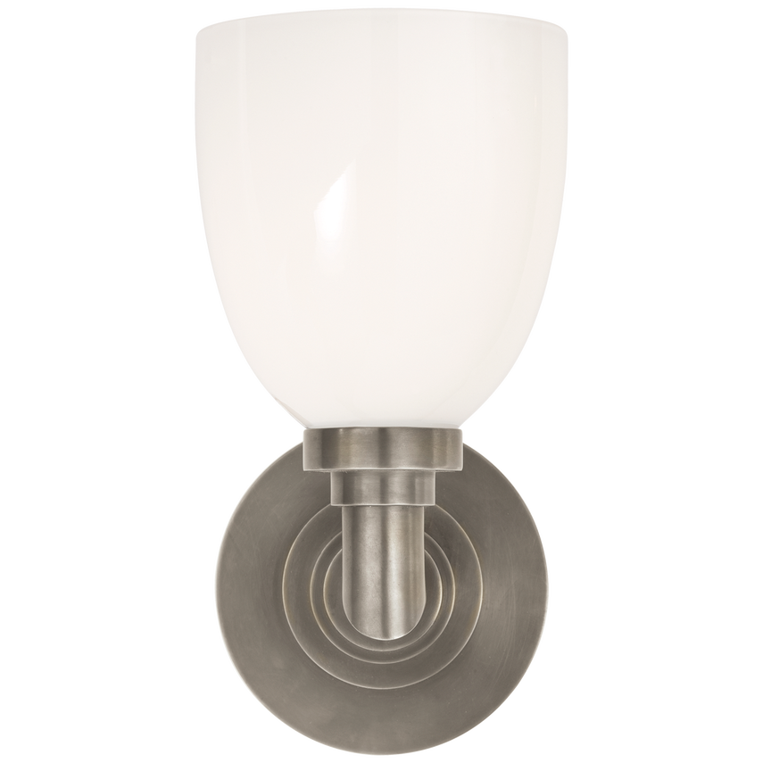 Willow Single Bath Light-Visual Comfort-VISUAL-SL 2841BZ-WG-Bathroom LightingBronze-1-France and Son