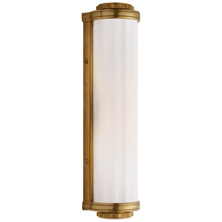 Milly Road Bath Light-Visual Comfort-VISUAL-TOB 2198AN-WG-Bathroom LightingAntique Nickel-White Glass-1-France and Son
