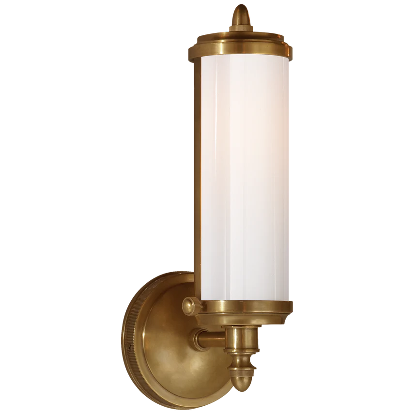 Mercy Single Bath Light-Visual Comfort-VISUAL-TOB 2206BZ-WG-Bathroom LightingBronze-1-France and Son