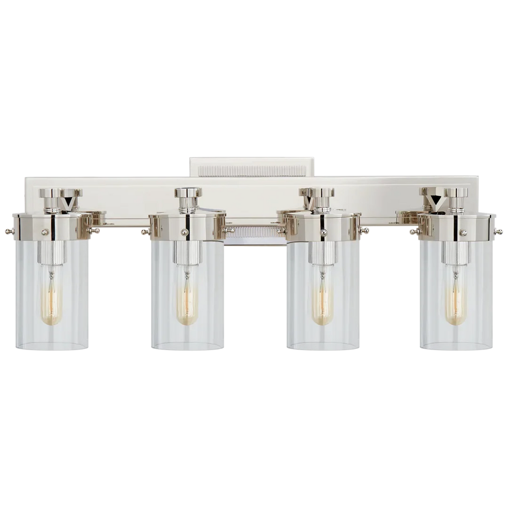 Maria Four-Light Bath Sconce-Visual Comfort-VISUAL-TOB 2316BZ/HAB-CG-Wall LightingBronze-Clear Glass-1-France and Son