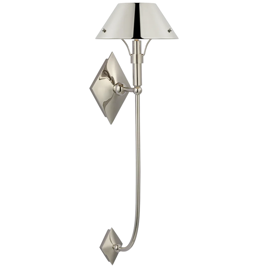 Turlingdon XL Sconce-Visual Comfort-VISUAL-TOB 2723BZ/HAB-BZ-Outdoor Wall SconcesBronze and Hand-Rubbed Antique Brass-Bronze Shade-1-France and Son