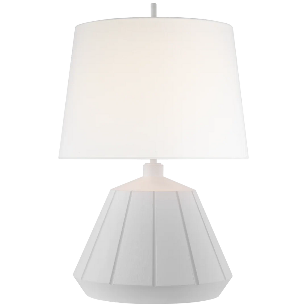 Freya Medium Table Lamp-Visual Comfort-Table LampsAntique Gild-Linen Shade-1-France and Son