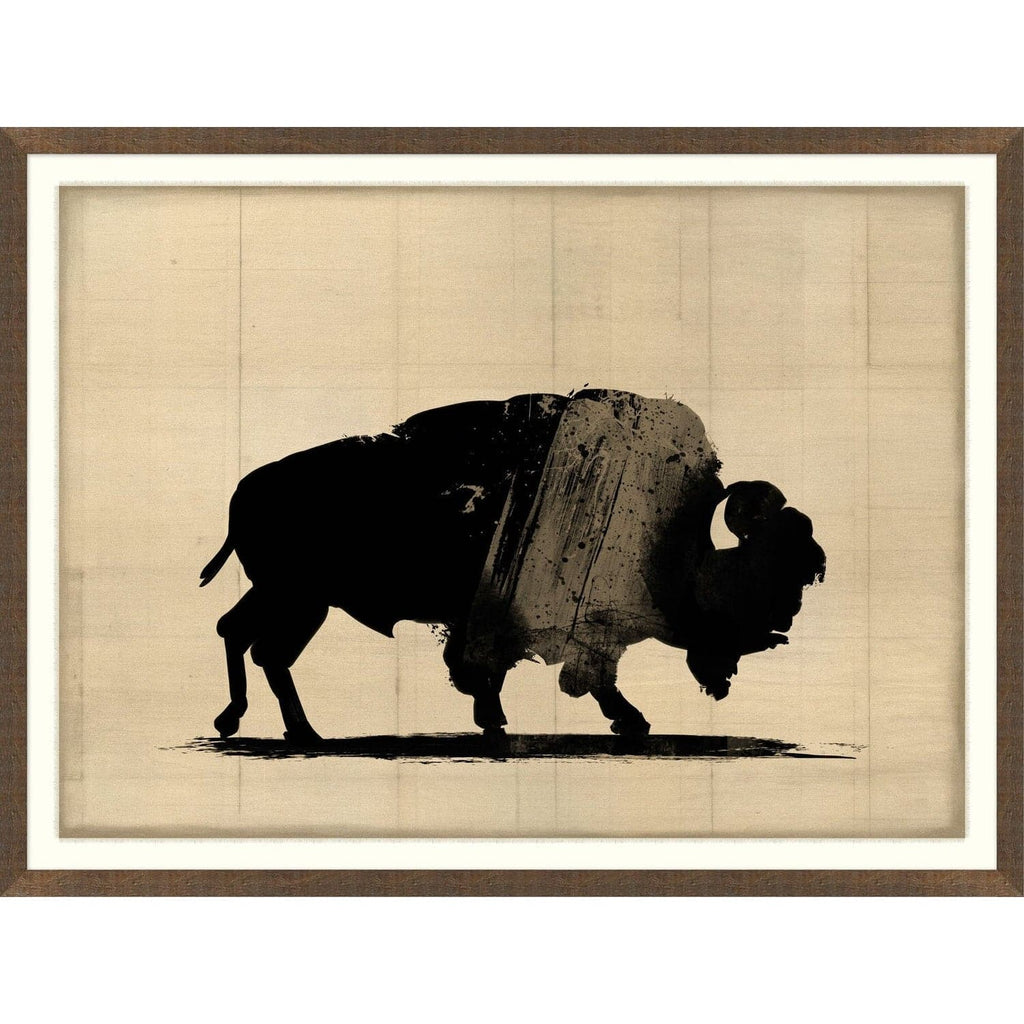 Bison Silhouette-Wendover-WEND-WAN2285-Wall Art2-1-France and Son