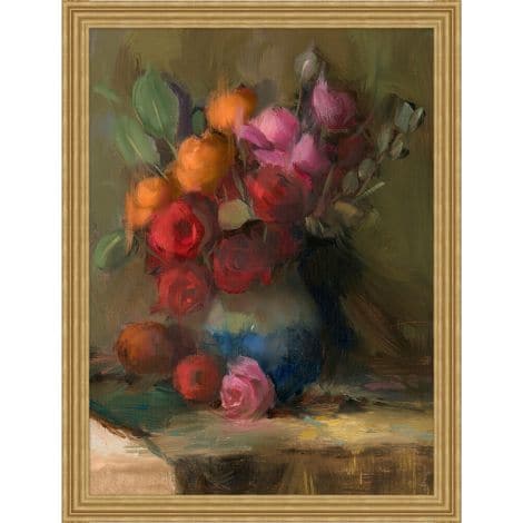 Corner Table Flowers-Wendover-WEND-WFL1767-Wall Art1-1-France and Son