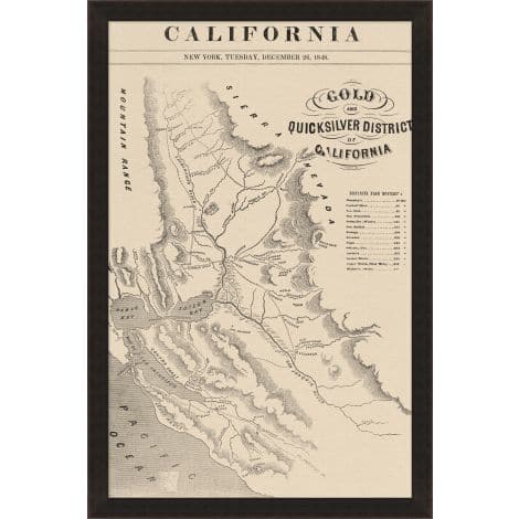 Vintage California Map-Wendover-WEND-WTUR0164-Wall ArtWTUR0164-1-France and Son