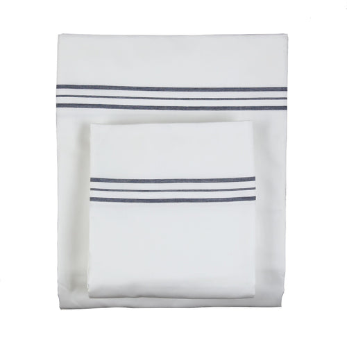 Hem Stripe Sheet Set-Ann Gish-ANNGISH-YSETSSCSCK-WHI-GRY-BeddingWhite Grey-Cal King-1-France and Son