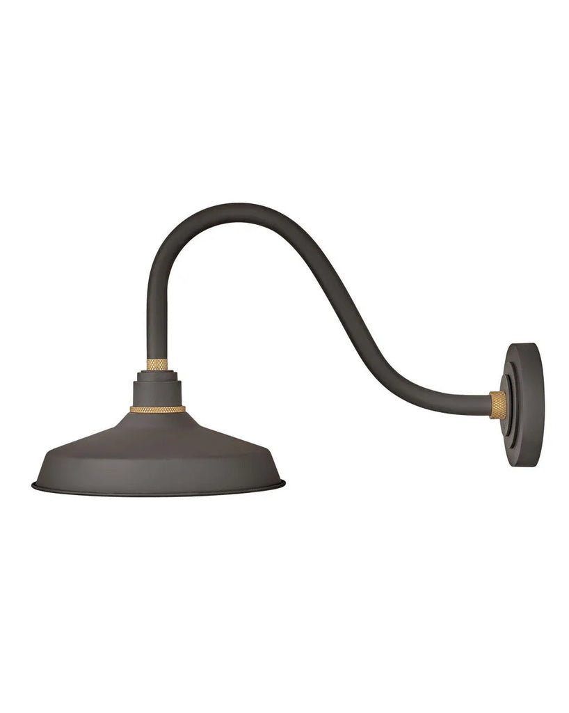 Outdoor Foundry Classic - Medium Gooseneck Barn Light-Hinkley Lighting-HINKLEY-10342MR-Wall LightingMuseum Bronze with Brass accents-3-France and Son