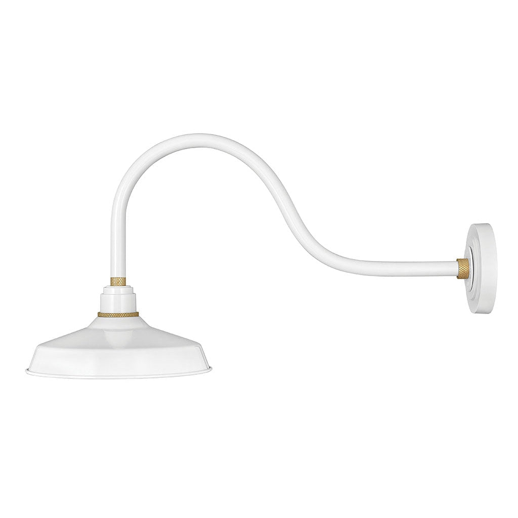 Outdoor Foundry Classic - Large Gooseneck Barn Light-Hinkley Lighting-HINKLEY-10352GW-Outdoor Lighting-1-France and Son