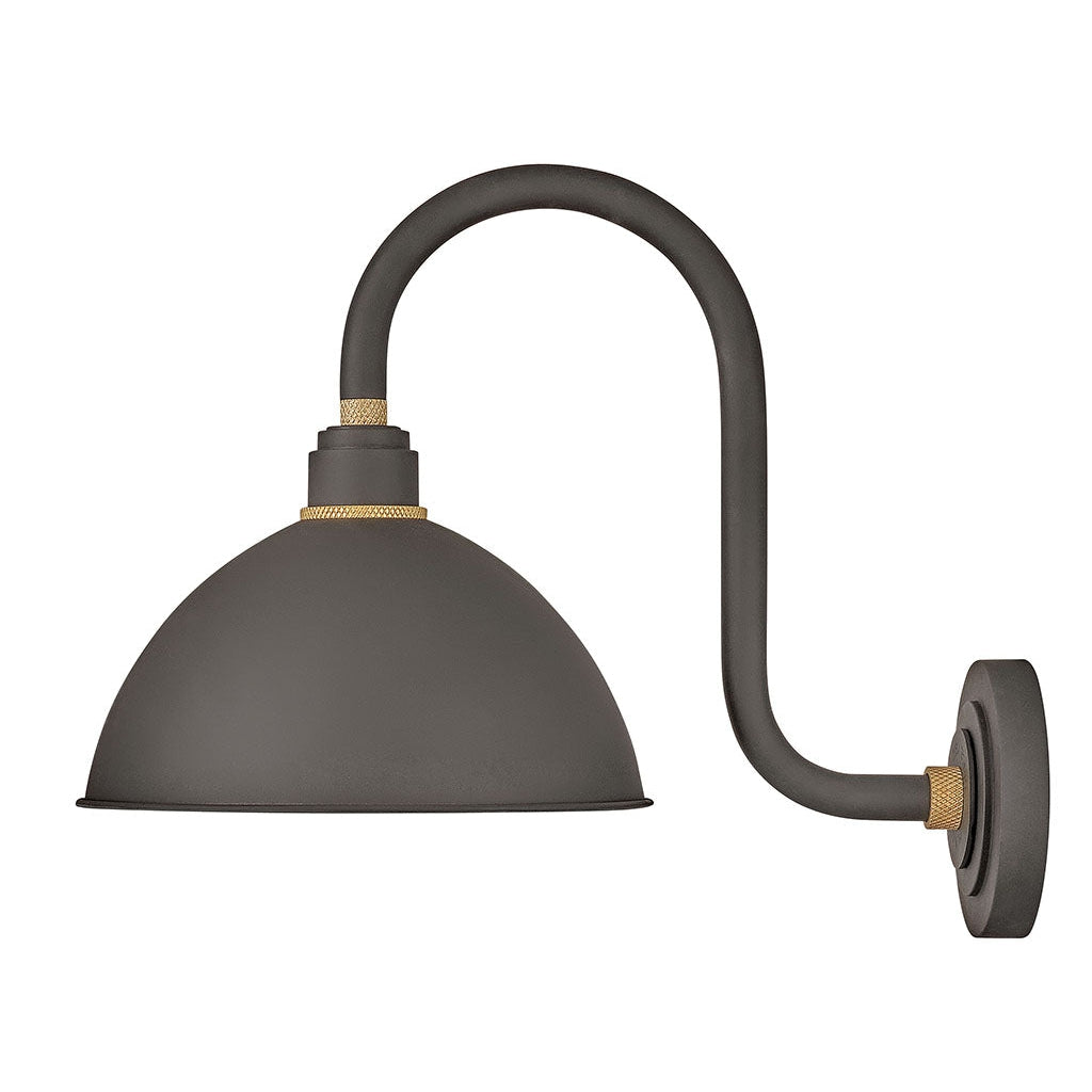 Outdoor Foundry Dome -Small Tall Gooseneck Barn Light-Hinkley Lighting-HINKLEY-10564MR-Outdoor Wall SconcesMuseum Bronze-1-France and Son