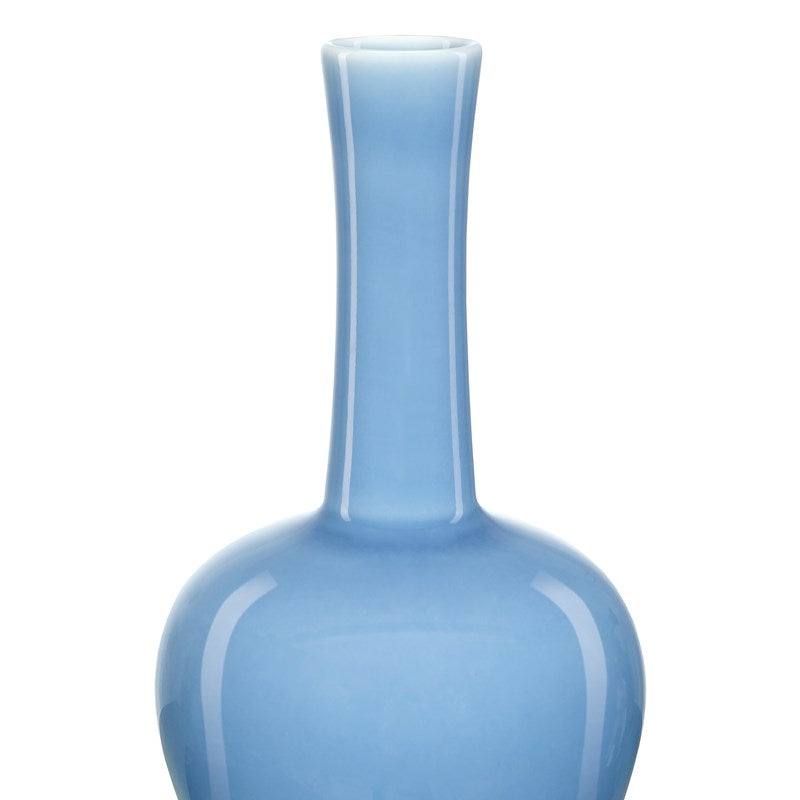 Sky Blue Straight Neck Vase-Currey-CURY-1200-0611-Vases-2-France and Son